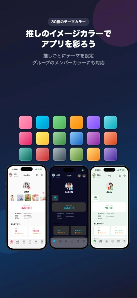 MyFanClubの管理機能画面